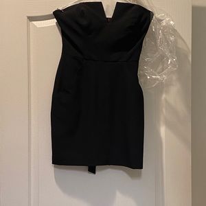Bebe black strapless dress